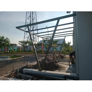Pembuatan kanopi railing tangga balkon