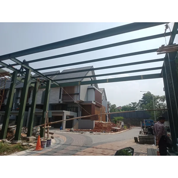 Pembuatan kanopi railing tangga balkon
