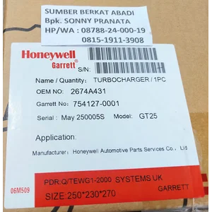 GARRETT 754127-0001 HONEYWELL 7541270001 754127 0001 TURBOCHARGER 2674A431 T432677 MODEL GT25 GT 25