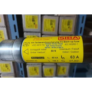 FUSE SIBA 63 A 63A 3/7.2kv 3010853.63 442MM 301085363 80N 3010853 63 - FUSE 63A - GENUINE GERMANY