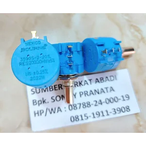 POTENTIOMETER BOURNS 200 OHM 10 PUTARAN P/N 3590S-2-201L POTENSIOMETER BOURNS 200OHM MEXICO - GENUINE