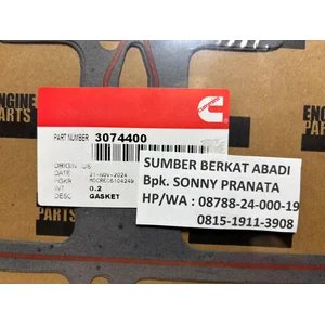 CUMMINS 3074400 CAM FOLLOWER HOUSING GASKET 3020000 3011878 NTA855