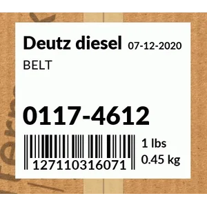 DEUTZ 0117-4612 V-BELT 01174612 FAN BELT 0117 4612 - GENUINE