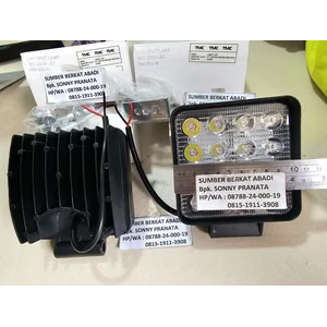 LAMPU LED PERSEGI HEADSINK ANTI PANAS 12V-24V 16 TITIK MATA - LED SPOT HEADSINK RECTANGLE 16 LAMP ANTI PANAS - LEBAR 10 CM - TOP QUALITY