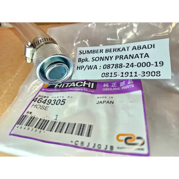 HITACHI 4649305 HOSE OIL DRAIN COUPLING