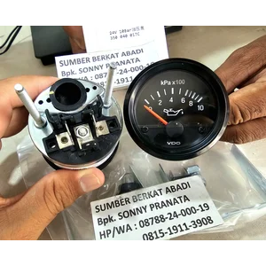 VDO 350 040 017 VDO 350040017 VDO 350-040-017 INDICATOR OIL PRESSURE GAUGE 0-10 BAR INDIKATOR OLI SENSOR OLI 10 BAR - DIAMETER 52MM - VDO INDIKATOR OLI 10 BAR - 24V