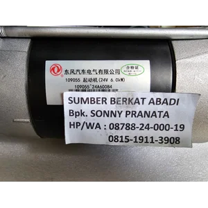 DONGFENG DFMEC 109055 5565913 STARTER 5403868 6412332 MOTOR 21YB054 25A00470 LG920 - 24V 10T 6KW - 3 HOLES - GENUINE ORIGINAL ASLI 100%