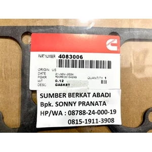 CUMMINS 4083006 3899229 WATER HEADER COVER GASKET 3893693 - M11 L10 