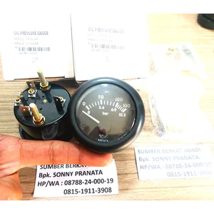 VDO OIL INDICATOR GUAGE 0 - 10 BAR 150PSI OPG-24V - VDO OLI PRESSURE GAUGE 0-10BAR - INDIKATOR OLI 10 BAR - 150 PSI - DIAMETER 52MM - 12V / 24V