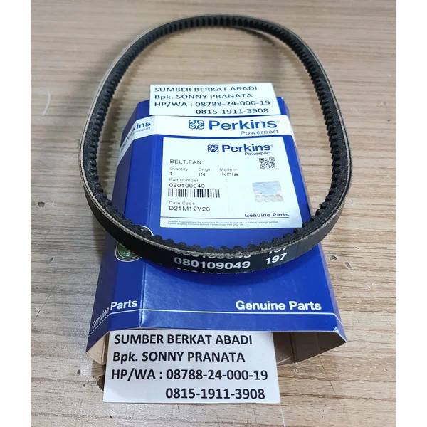 PERKINS V BELT 080109049 FAN BELT 080109049 - GENUINE