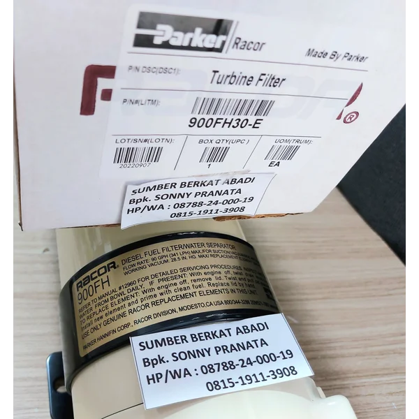 PARKER RACOR 900FH30-E 900 FH 30 FUEL FILTER WATER SEPARATOR 900FH 30 900FGFH 900 FGFH - GENUINE USA