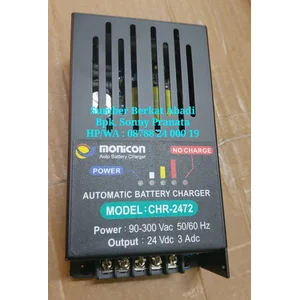 MONICON CHR-2472 CHR2472 CHR 2472 AUTOMATIC BATTERY CHARGER 24VDC 3A