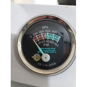 VEETHREE V3-1W-0708 V31W0708 V3 1W 0708 INDICATOR AIR PRESSURE GAUGE 52MM 0-1000 KPA 0-150 PSI