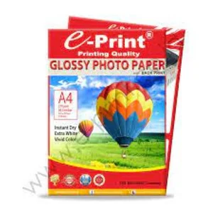 Kertas Foto Glossy Ukuran A4 merk. Eprint / setara