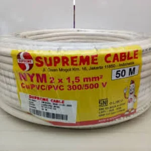 Kabel Listrik NYM Ukuran 2x1.5 merk. Supreme