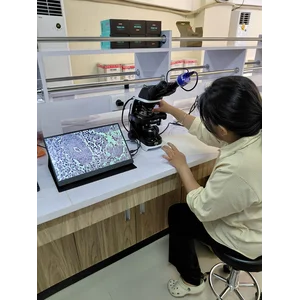 Mikroskop Binokuler Olympus CX23 Multimedia berikut Lemari Penyimpanan