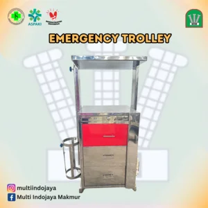 Emergency Trolley  Stainless Rumah Sakit