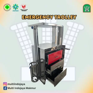 Emergency Trolley  Stainless Rumah Sakit