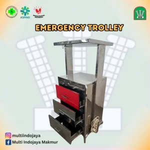 Emergency Trolley  Stainless Rumah Sakit