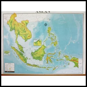 PETA DINDING 79 X 109CM ASEAN