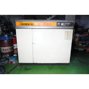 Rental Screw Kompresor Angin Hitachi 55 KW / 75HP 0.69 MPa