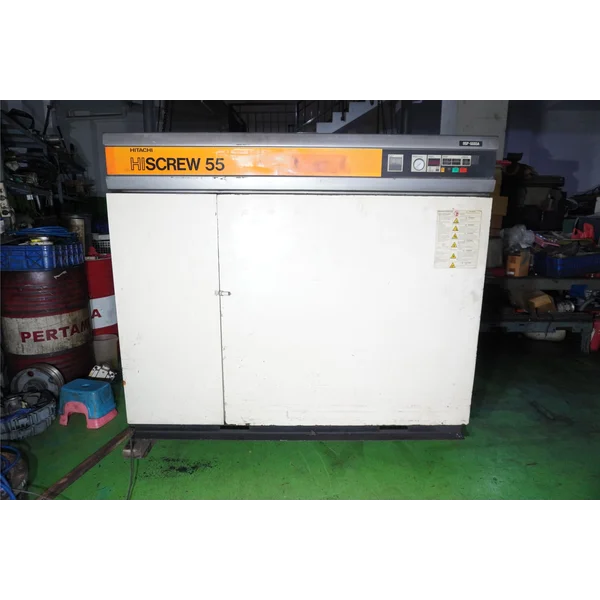 Screw Kompresor Angin Hitachi 55 KW / 75HP 0.69 MPa