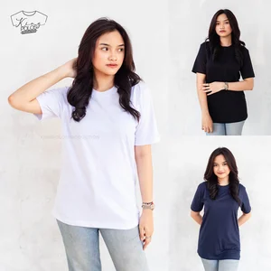 KAOS POLOS 100% COTTON COMBED 30S PREMIUM - LENGAN PENDEK UNISEX
