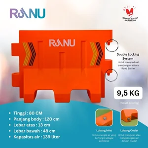 ROAD BARRIER Pembatas Jalan merk RANU berat 9.5 KG