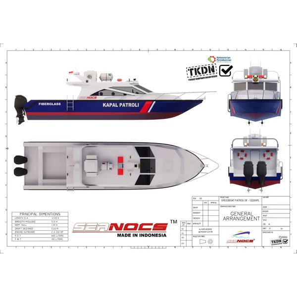 Kapal Patroli Seanocs FIBERGLASS SF122200PL