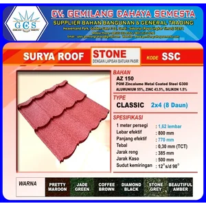 Genteng Metal Pasir Surya Roof - Stone (0.30 mm)