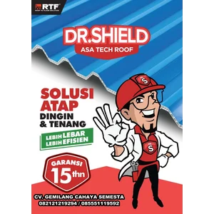 Atap UPVC DR.Shield - 6 Meter (Double Wall) Lebar Efektif 1065 mm