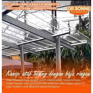 Spandek Transparan / Dr.Sonne (XT-1000) / Atap Polycarbonate (7 meter)