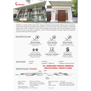 Rooftop C-Series ( 4 Meter ) / Atap UPVC Double Wall