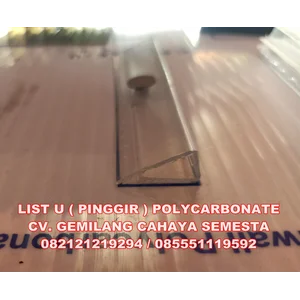 List U ( Pinggir ) Atap Polycarbonate ( 6 Meter ) / Atap Transparan