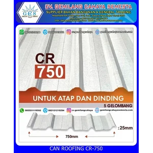 Atap Spandek CR-750 ( 5 Meteran ) / Can Roofing / Atap Galvalum