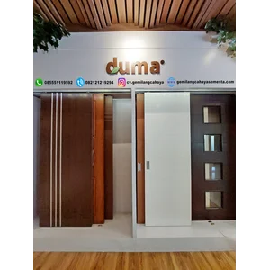 Duma Door / Pintu WPC / Tipe Router Glass (RG) Ekonomis - Kaca Bening