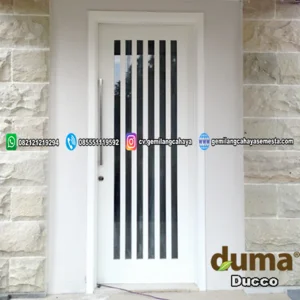 Duma Door / Pintu WPC / Tipe Router Glass (RG) Standart - Kaca Bening
