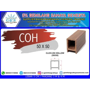 C.0.H 50x50 ( Click On Hollow ) Duma Panel (3 meter) Plafon / Dinding Partisi