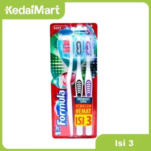 Formula Sikat Gigi Hotel Confident Curve Soft Isi 3 Perlengkapan Mandi 