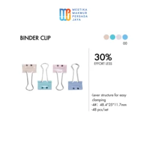 Bantex Binder Clip Warna Pastel Ukuran 48mm Isi 48 PCS - Penjepit Dokumen Mudah dan Praktis BD1514