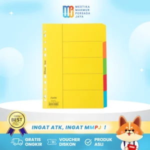 Bantex Cardboard Divider A4 – Pembatas Dokumen 5 Lembar 6045