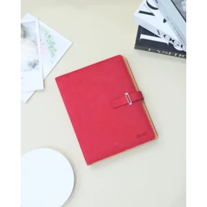 Buku Notebook / Agenda Kerja Kulit Sintetis – Dengan Tempat Kartu & Pulpen Planner Bulanan 7490-09