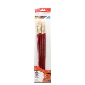 Daler Rowney Simply Kuas Lukis Minyak 4 Pcs – Bristle Natural Gagang Panjang 216940402