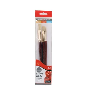 Daler Rowney Kuas Lukis Cat Minyak - Simply Natural White Bristle 3Pcs 216940301