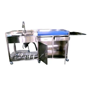 WASTAFELMEJA RESUSITASI WASTAFEL STAINLESS UKURAN BESAR / Meja Resusitasi Stainless Dengan Wastafel Custom / Tempat Perawatan Bayi