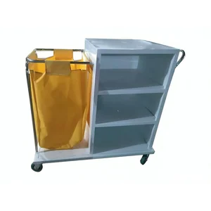  Troli Laundry Bahan Besi / Laundry Trolley / Troli Linen Terbuka 