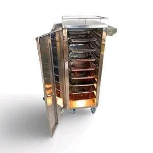Troli Makanan Penghangat Makanan Rumah Sakit Stainless 8 Tray