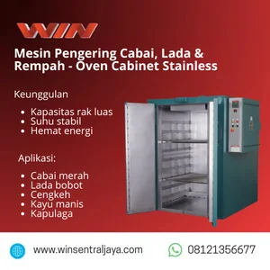 Mesin Pengering Cabai - Pengering Lada Rempah - Cabinet Stainless