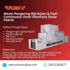 Mesin Pengering Biji-bijian & Padi - Continuous Oven Otomatis Skala Industri