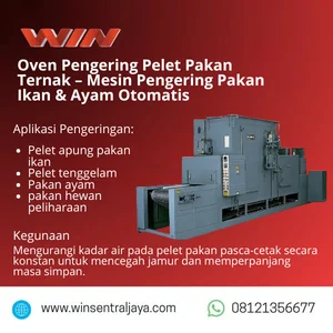 Oven Pengering Pelet Otomatis - Mesin Pengering Pakan Ternak & Ikan Sistem Conveyor